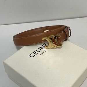 Celine Women's Brown Leather Belt SZ 85